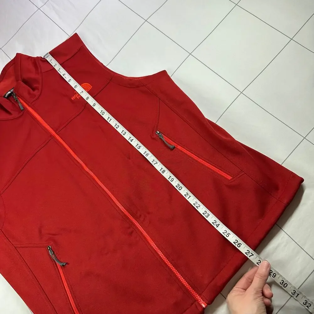 The North Face Vest Mens Large Red Apex Canyonwall Windwall Full Zip Hiking Trek